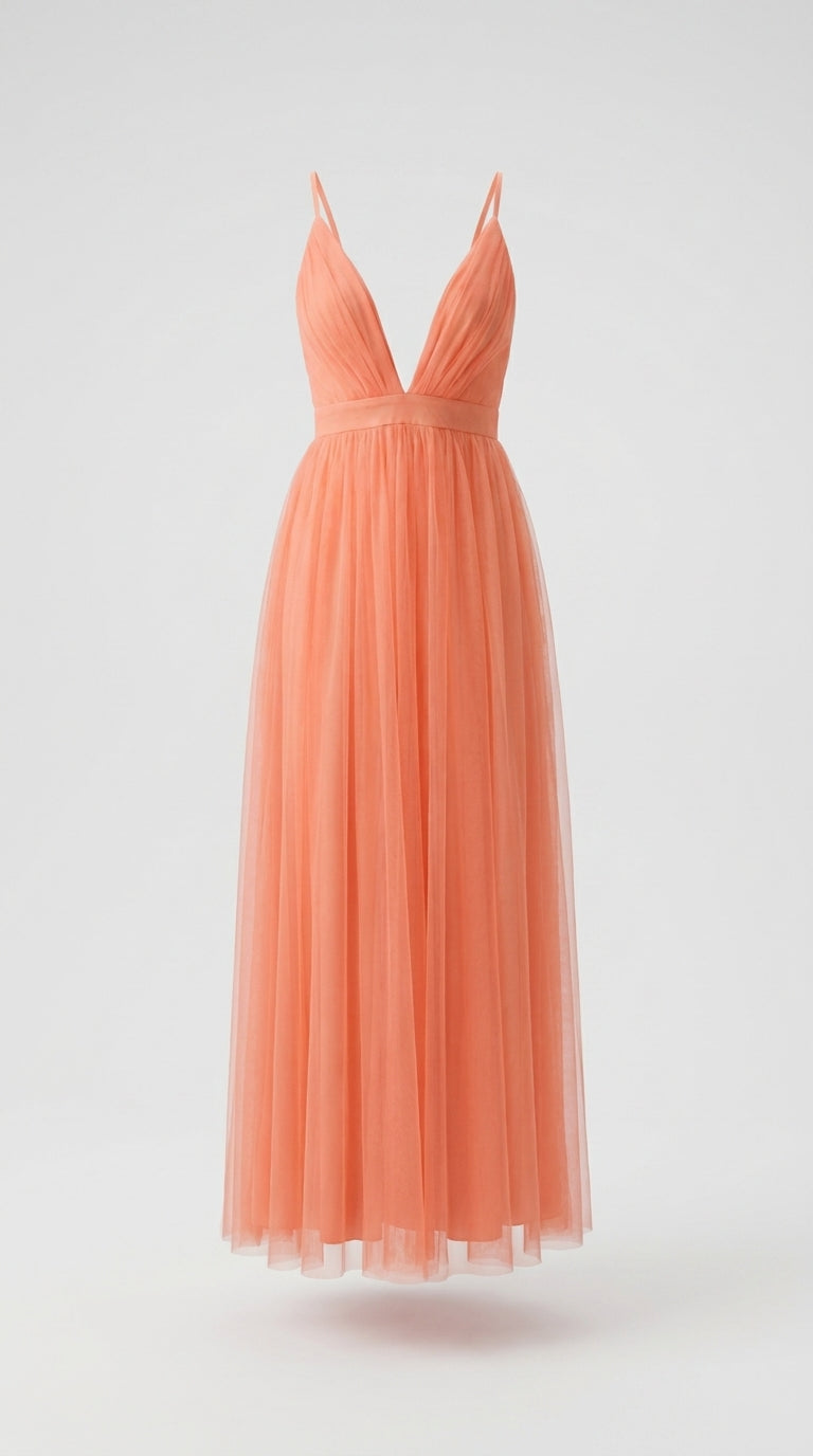 Ginevra | Maxi Vestido Luz Coral