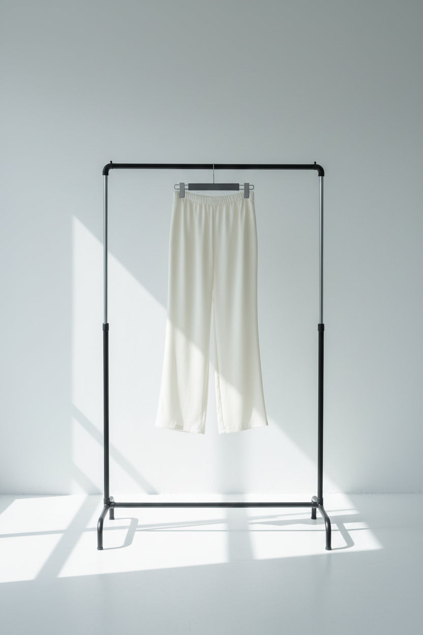 Pantalón de Pierna Ancha de Satén Elegante