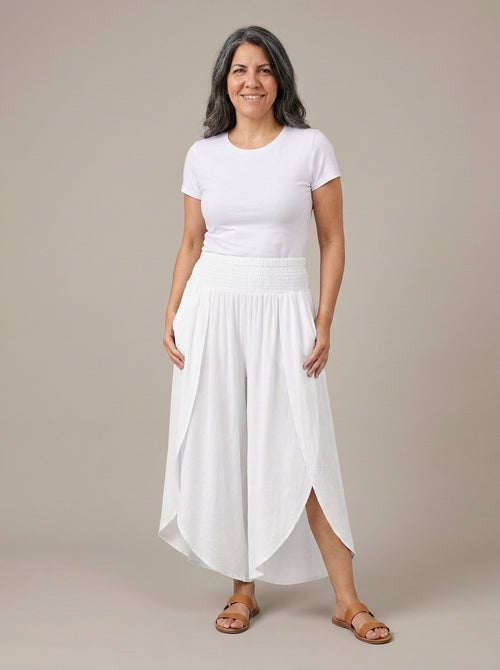 Aliette | Pantalón Palazzo con Abertura Lateral