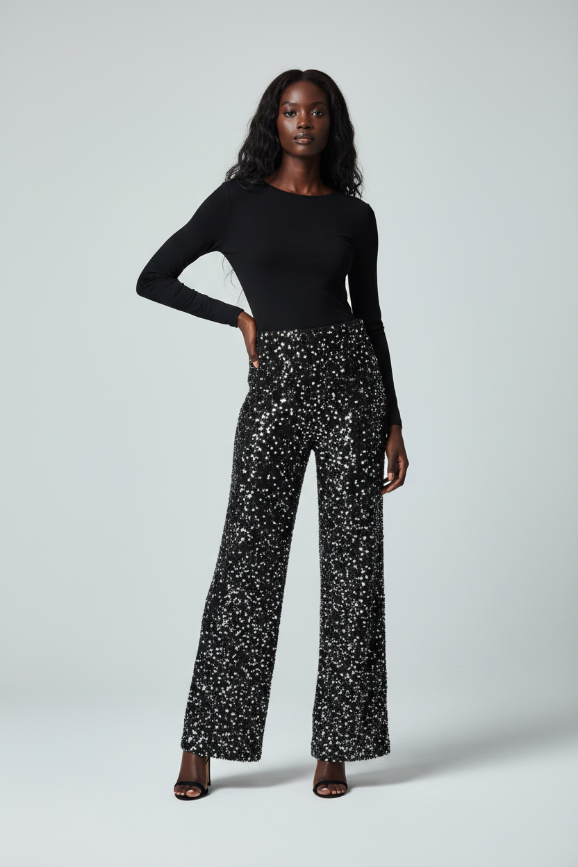 Pantalones de Fiesta Brillantes para Mujer