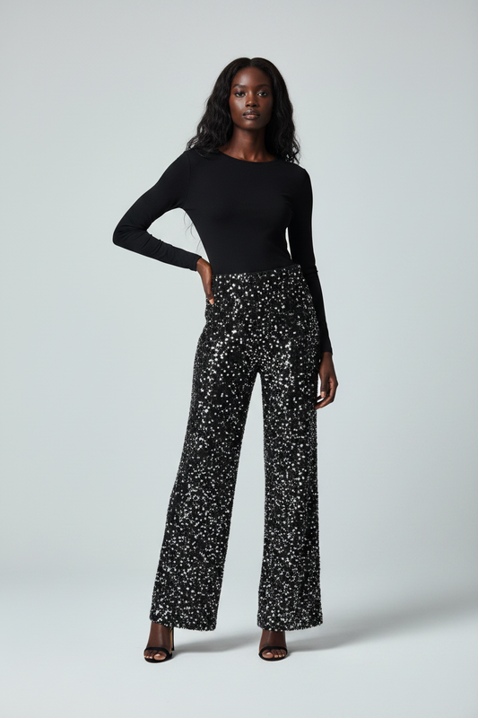 Pantalones de Fiesta Brillantes para Mujer