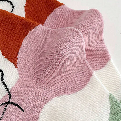 Calcetines de algodón con estampado abstracto