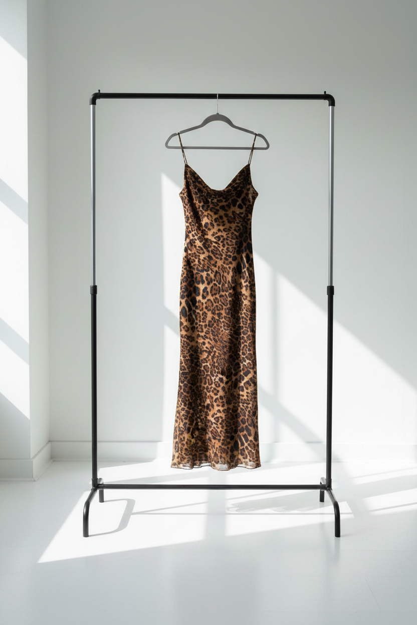 Vestido Largo Estampado Leopardo para Mujer
