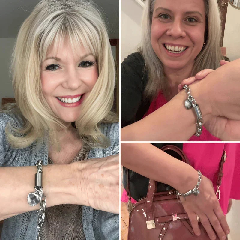 Pulsera ancha dorada con corazón