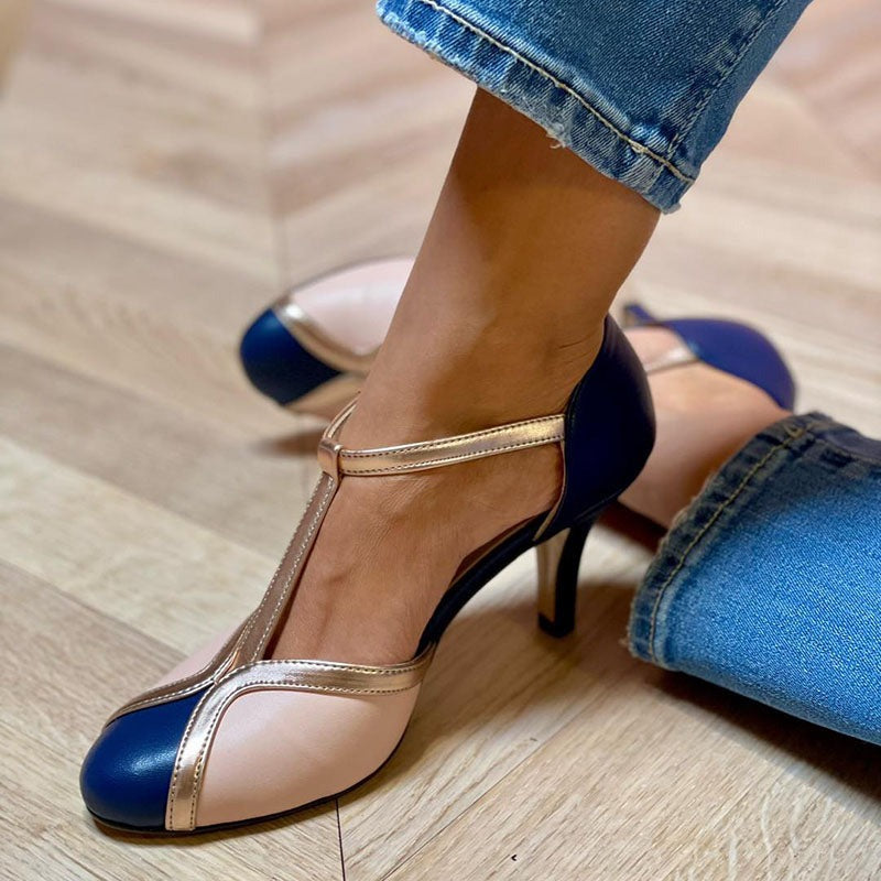 Tazariah | Zapatos de tacón de punta redonda en nude