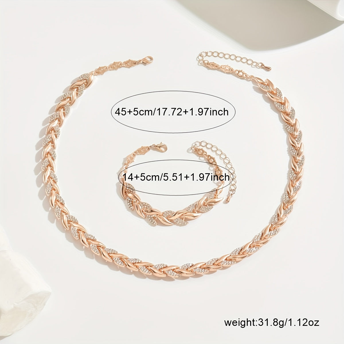 Conjunto de collar y pendientes · Cristal pez