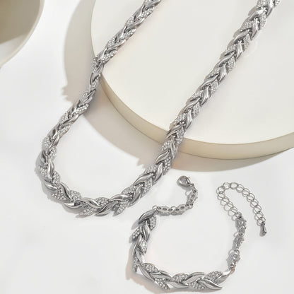 Conjunto de collar y pendientes · Cristal pez