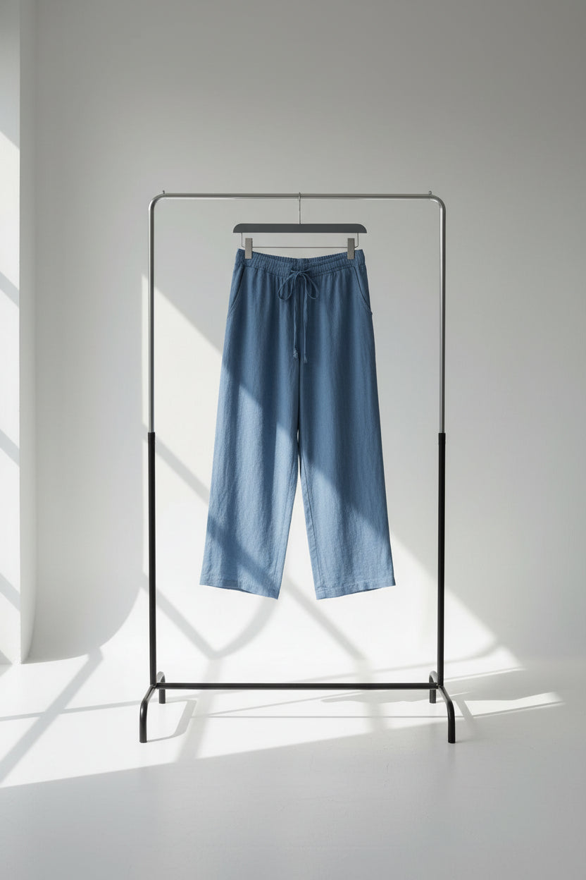 Pantalón de Algodón y Lino para Mujer