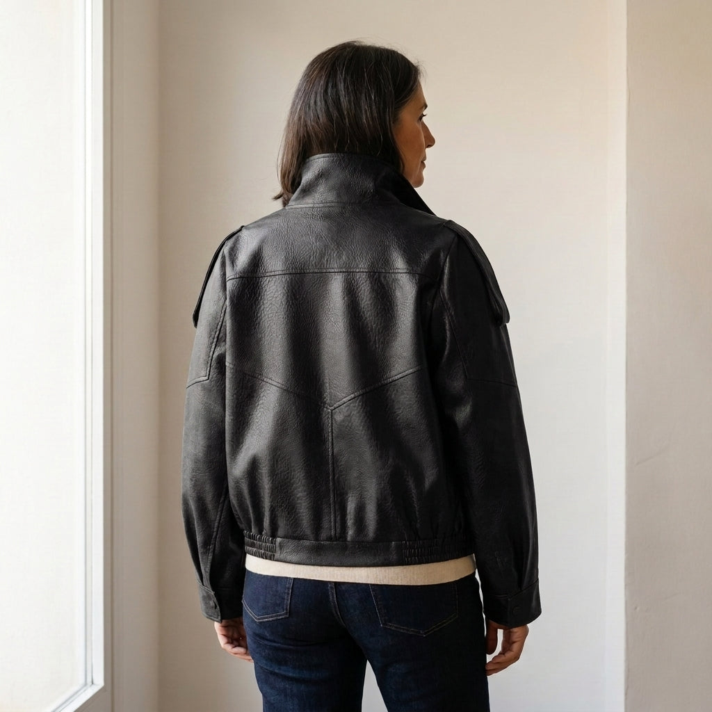 Clara | Chaqueta Oversize de Polipiel