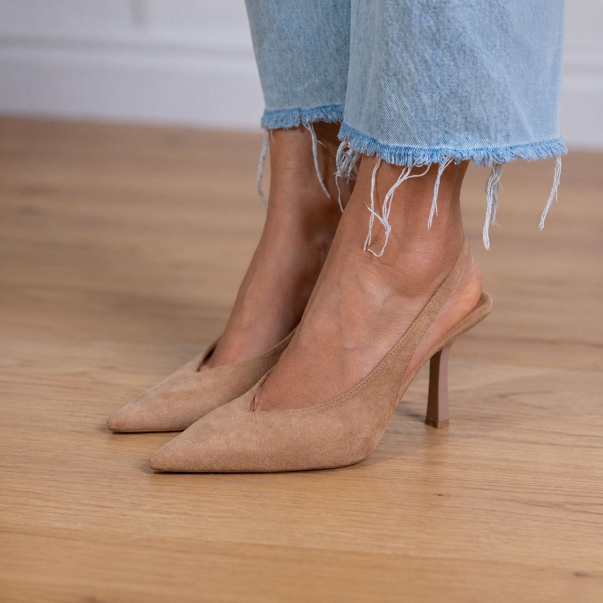 Marlena | Zapatos de tacón bajo en nude