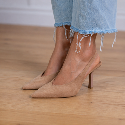 Marlena | Zapatos de tacón bajo en nude