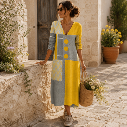 Rosalie, vestido largo de botones y estampado — segunda vista