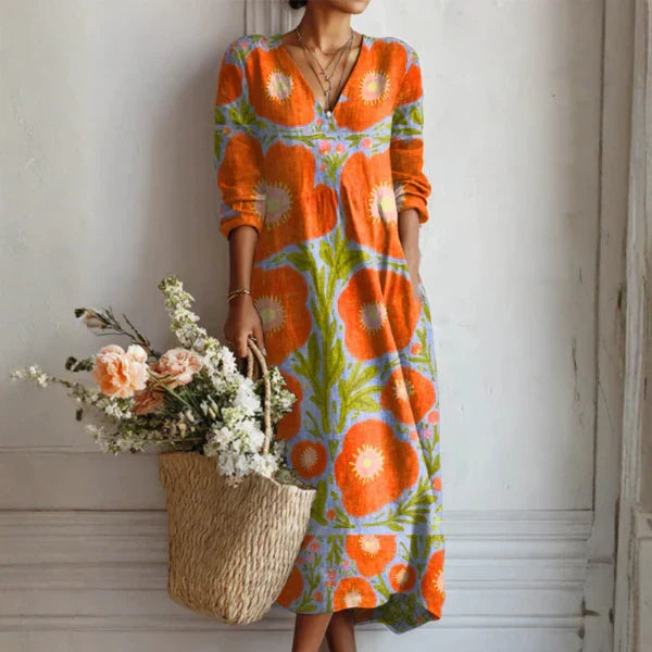Alice, vestido midi de flores de Yaiza.studio