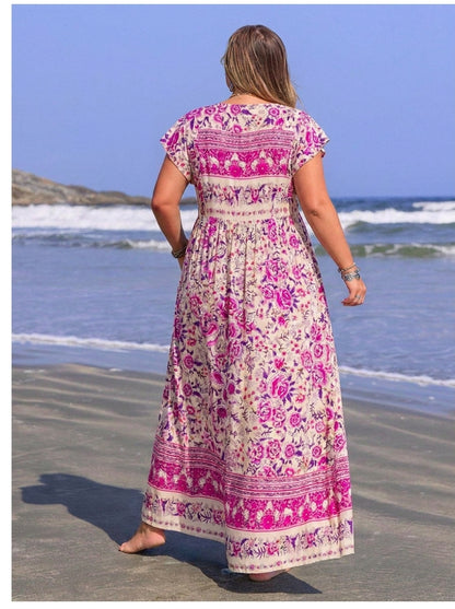 SANDRA | Vestido Largo Boho de Flores