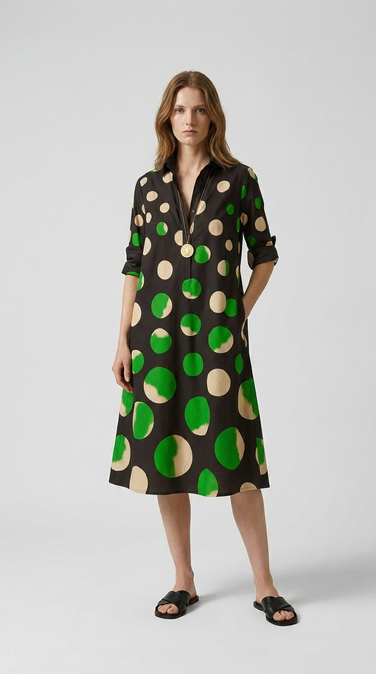 Loretta | Vestido Midi Negro
