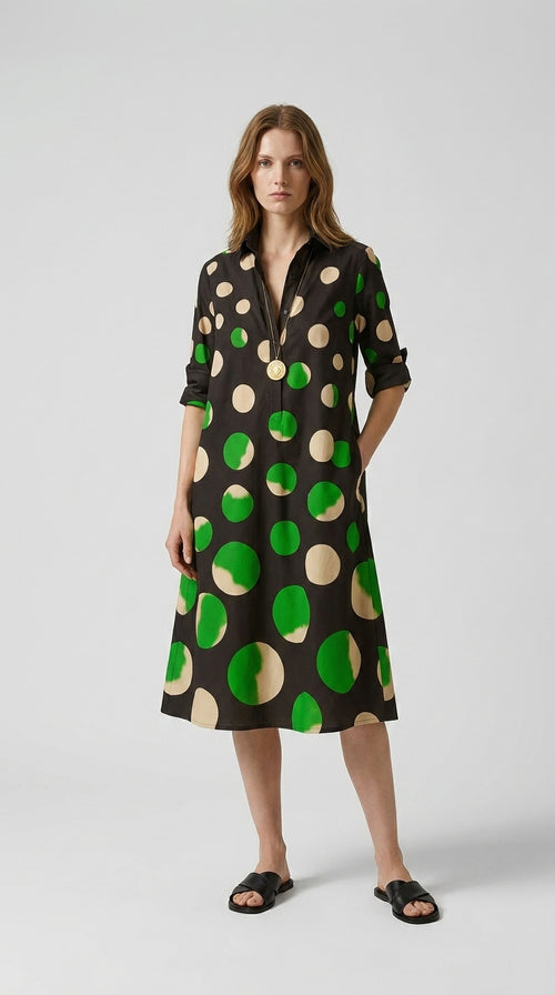 Loretta | Vestido Midi Negro