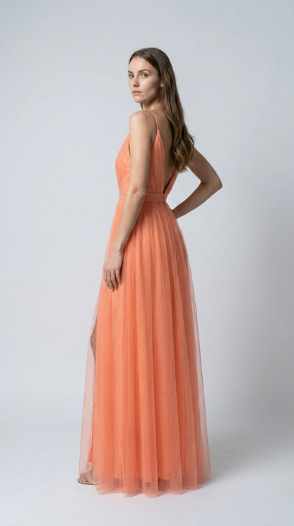 Ginevra | Maxi Vestido Luz Coral