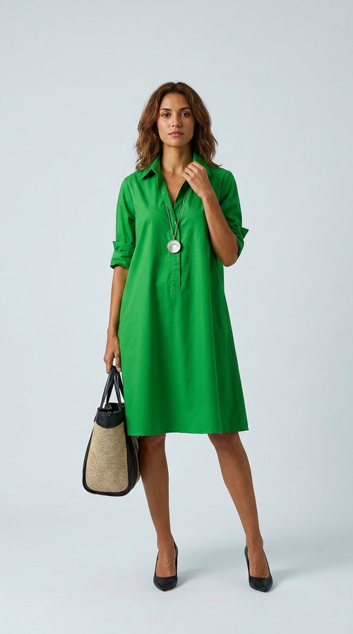 Clara | Vestido Midi Verde