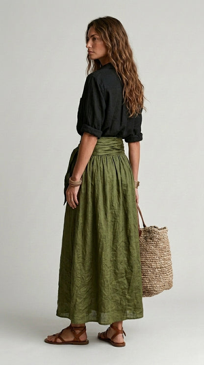 Martina | Vestido Maxi Monohombro Elegante y Fluido