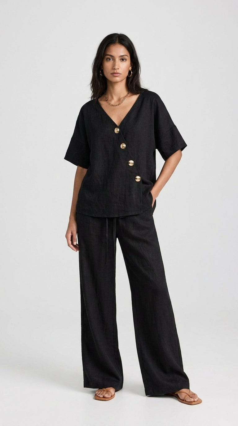 Greta | Conjunto Escote en V con Botones