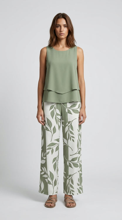 Cecilia | Conjunto Palazzo Floral Fluido
