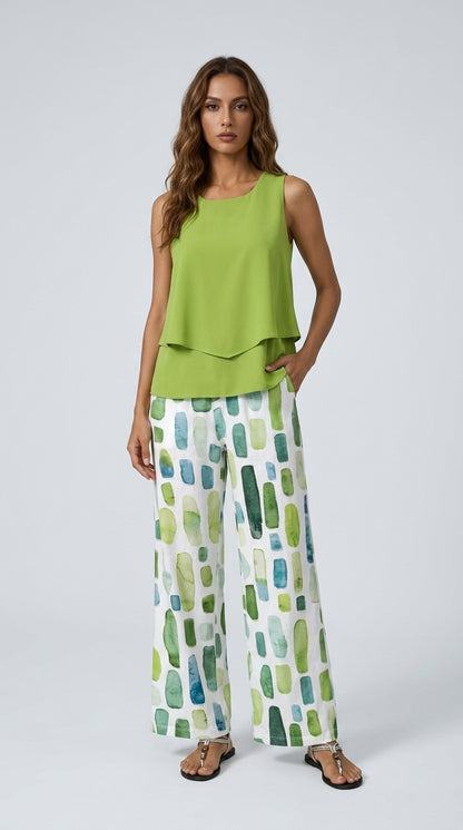 Cecilia | Conjunto Palazzo Floral Fluido