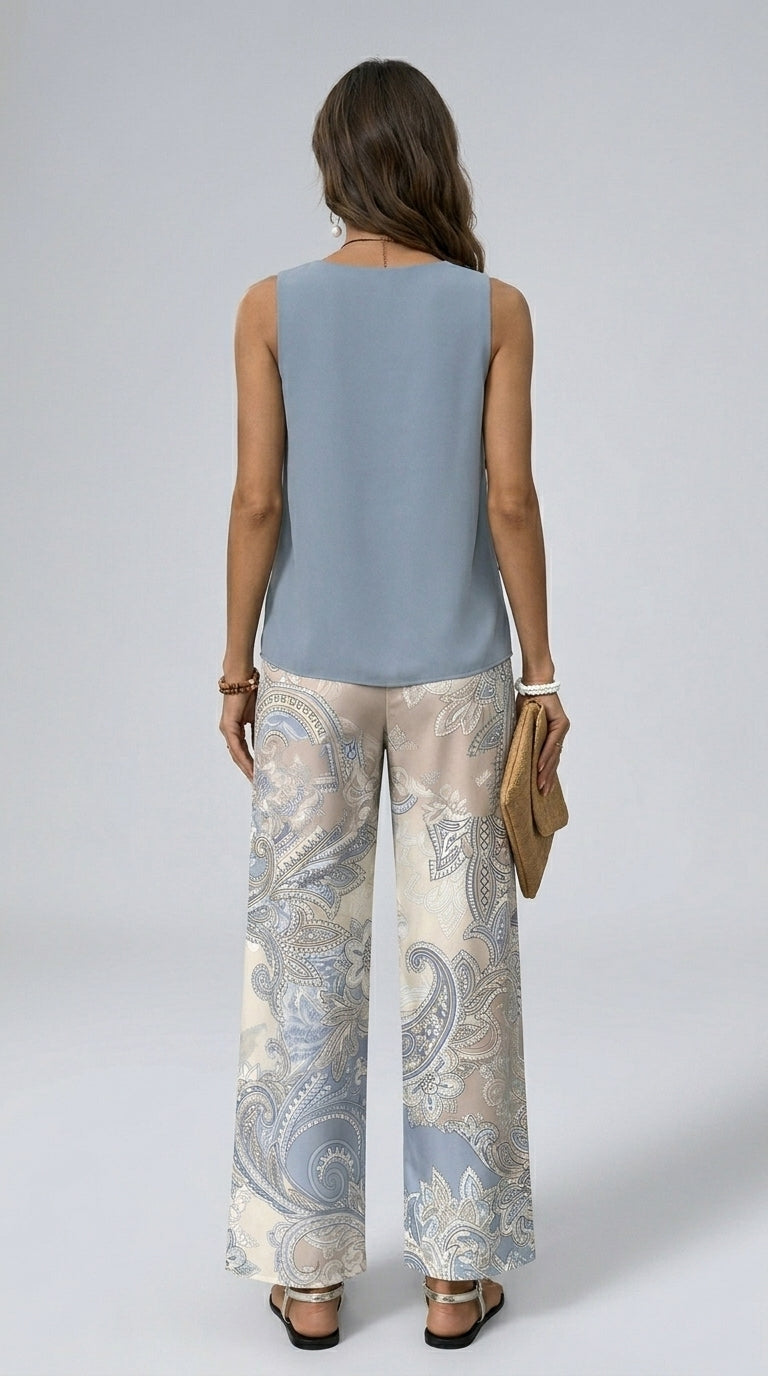 Cecilia | Conjunto Palazzo Floral Fluido