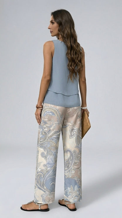 Cecilia | Conjunto Palazzo Floral Fluido
