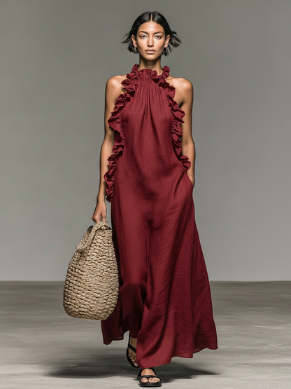 Elena | Vestido Maxi con Bolsillos