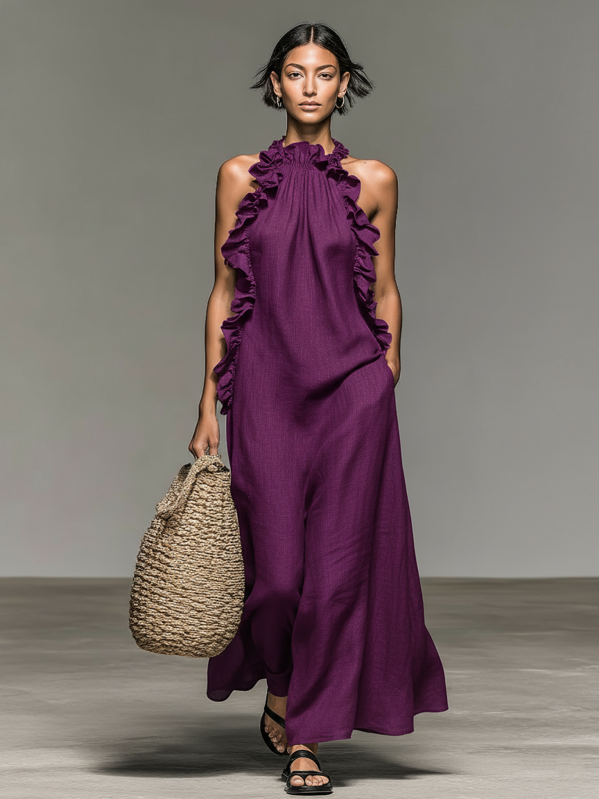 Elena | Vestido Maxi con Bolsillos