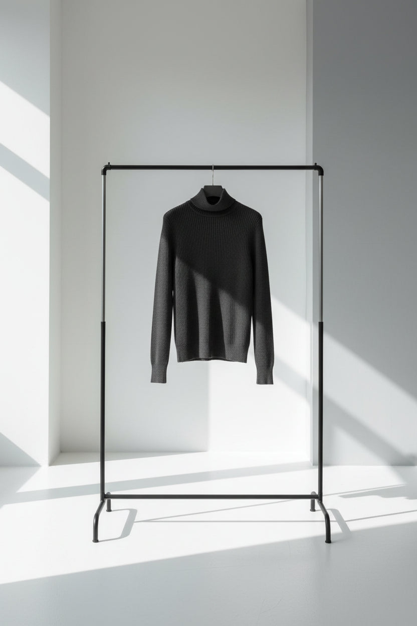 Jersey de Cuello Alto Liso para Mujer