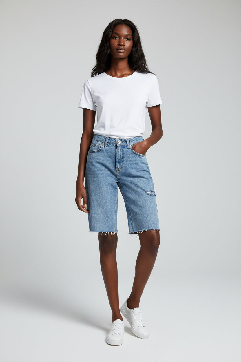 Pantalón Vaquero Corto para Mujer