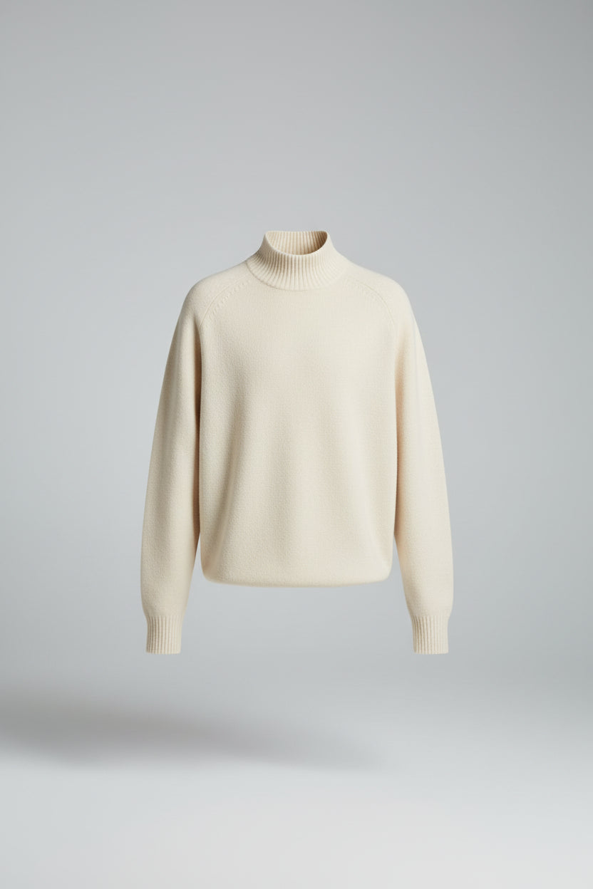 Jersey Suave de Cuello Alto para Mujer