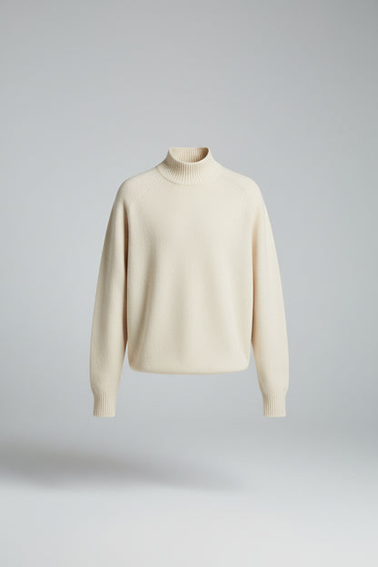Jersey Suave de Cuello Alto para Mujer
