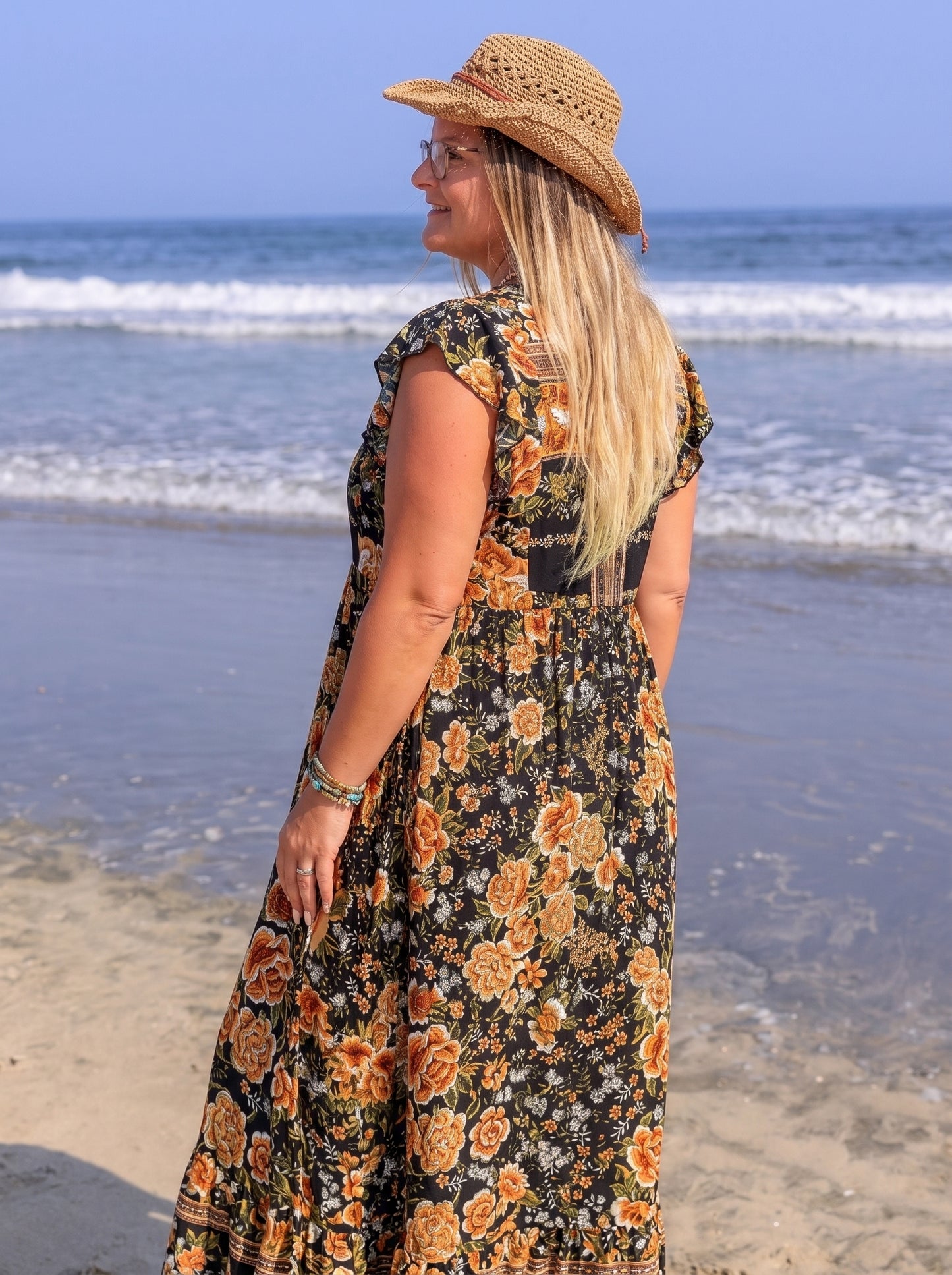 SANDRA | Vestido Largo Boho de Flores