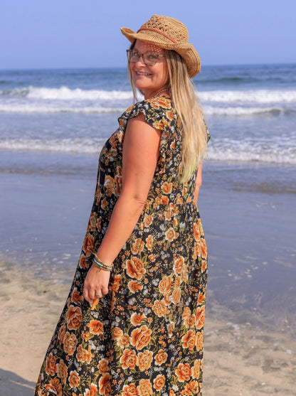 SANDRA | Vestido Largo Boho de Flores