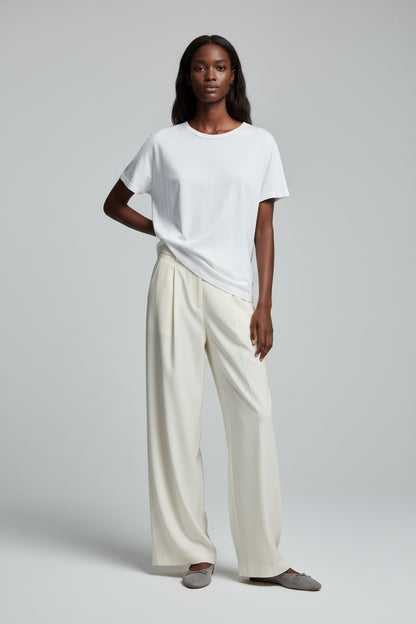 Pantalón de Pierna Ancha de Satén Elegante