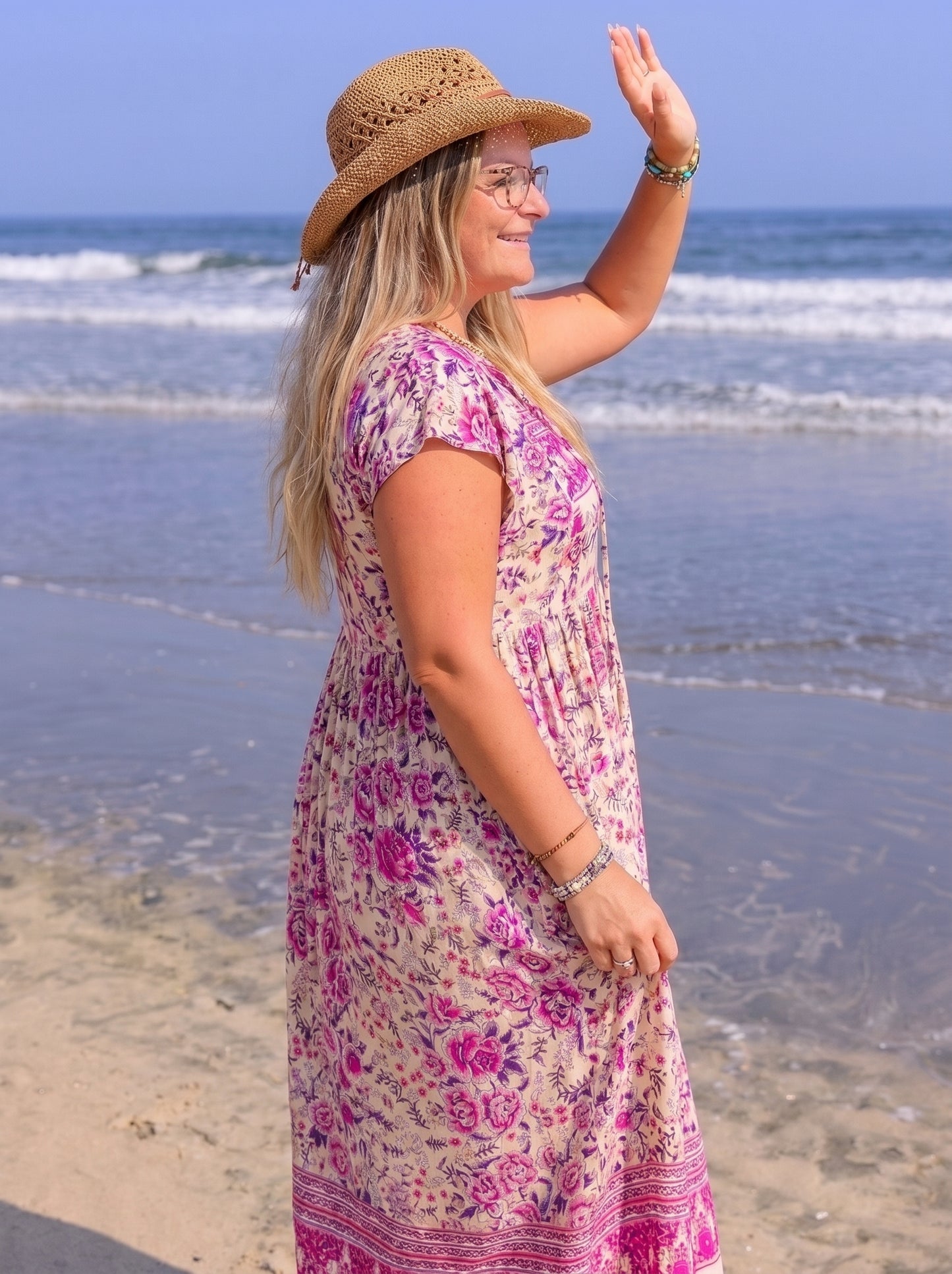 SANDRA | Vestido Largo Boho de Flores