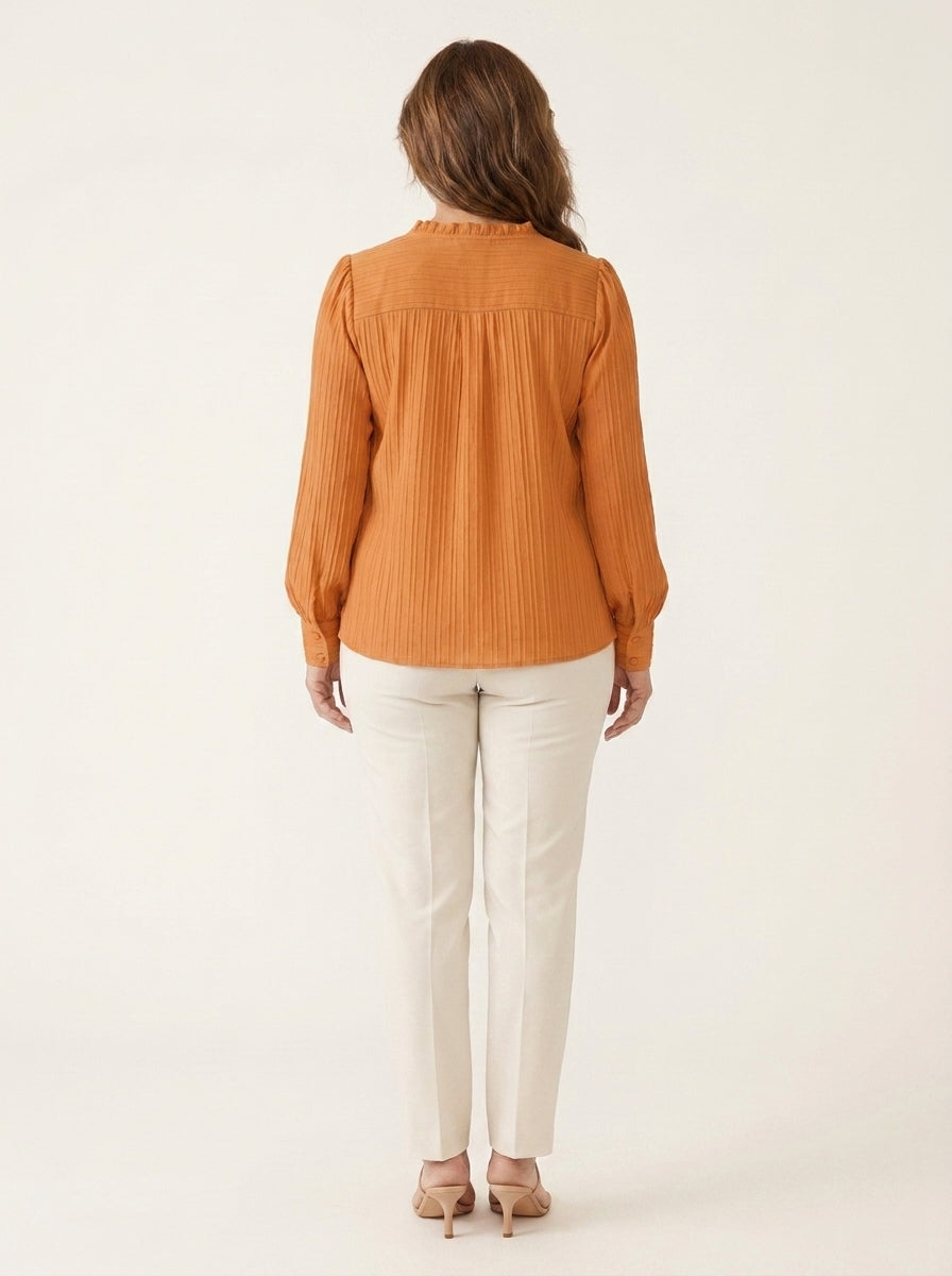 Paloma | Blusa Plisada de Botones