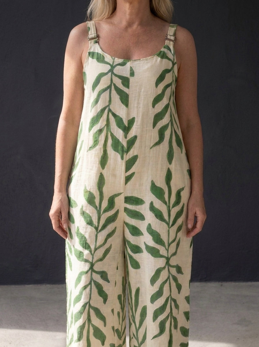 Raquel | Mono Estampado Pierna Ancha