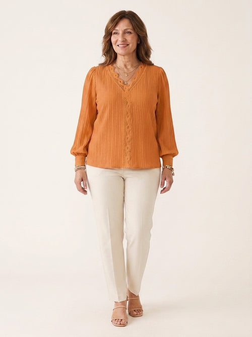 Paloma | Blusa Plisada de Botones