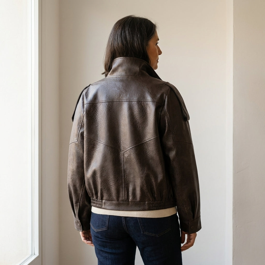 Clara | Chaqueta Oversize de Polipiel