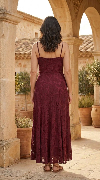 SOFIA | Vestido Maxi Jacquard para Invitada