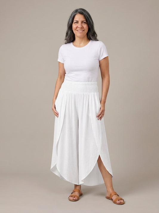 Aliette | Pantalón Palazzo con Abertura Lateral