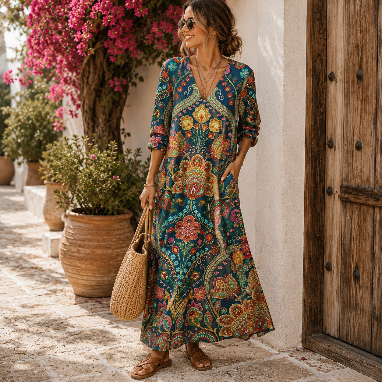 Ambre, vestido largo de verano en tejido ligero — segunda vista