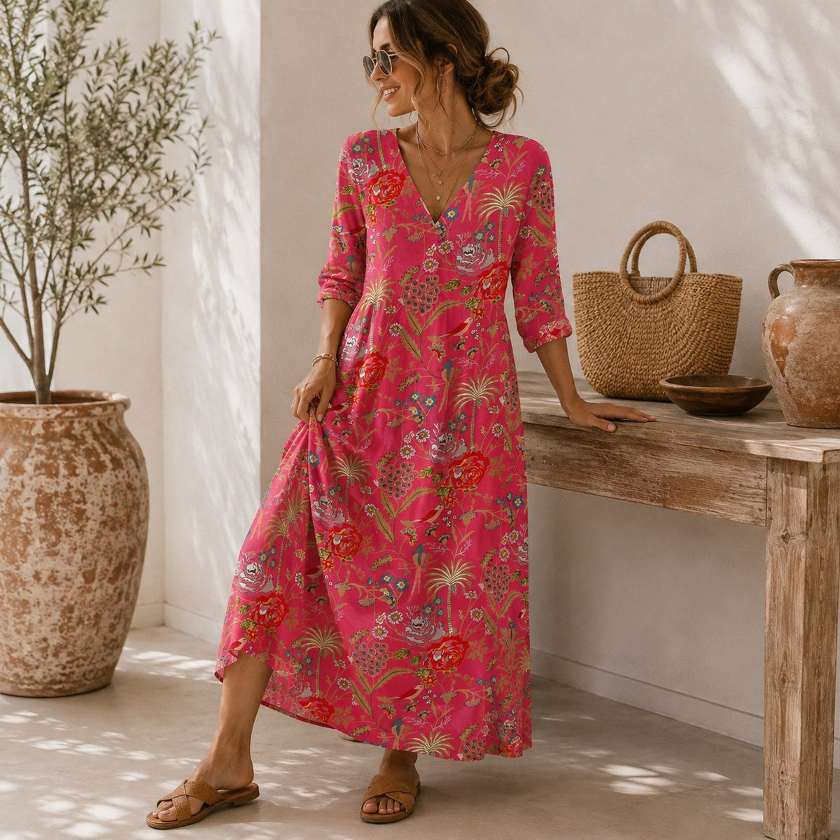 Annick, vestido largo de verano cómodo — segunda vista