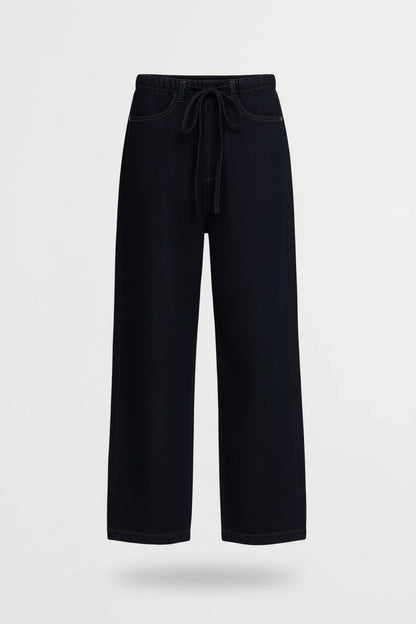 Pantalón Vaquero Pernera Ancha con Cordón