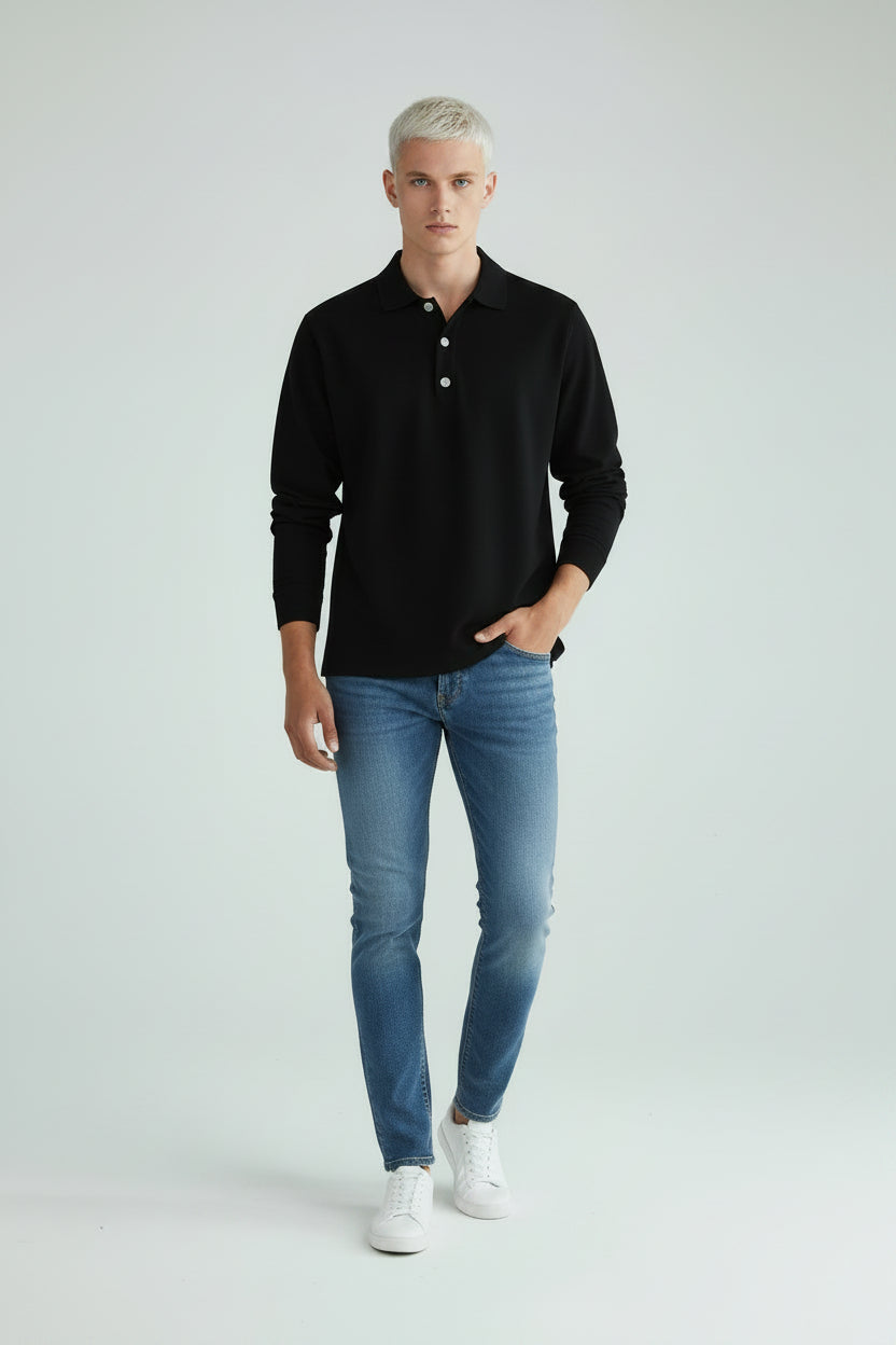 Polo de Manga Larga para Hombre