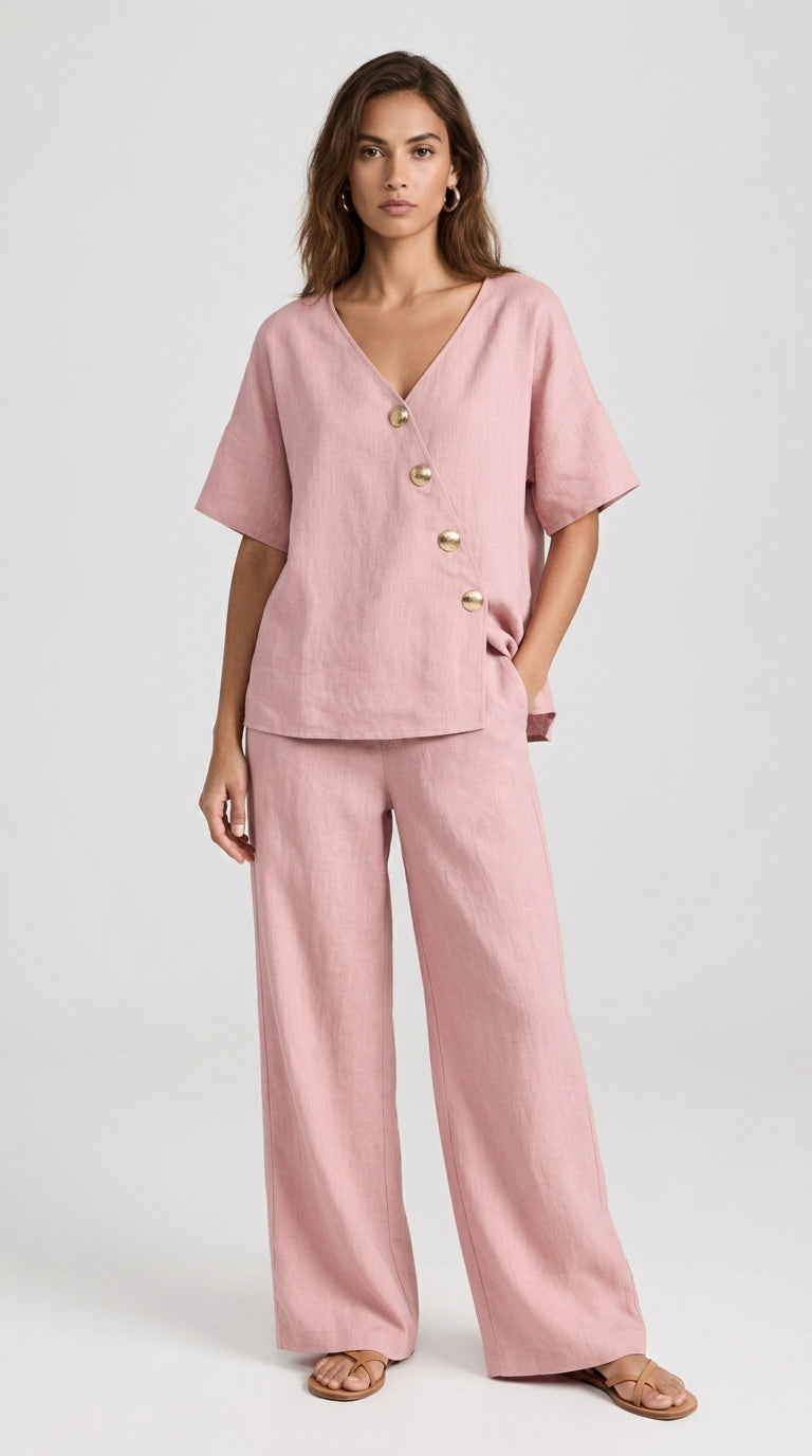 Greta | Conjunto Escote en V con Botones