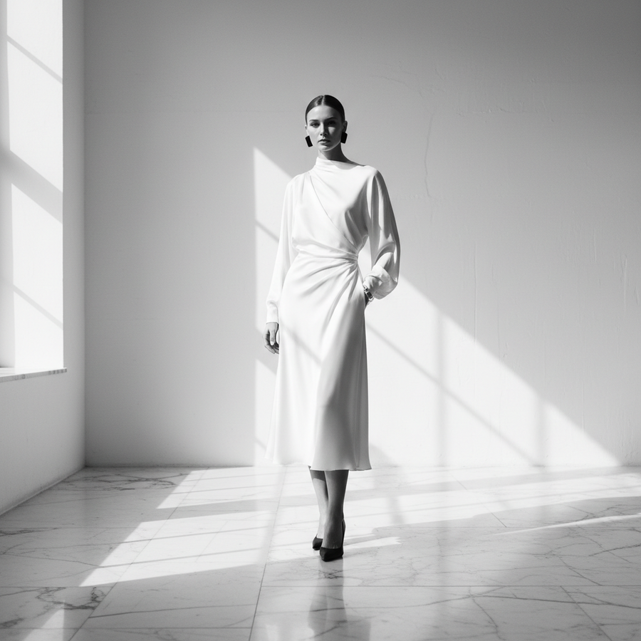 Vestido Seda Pura